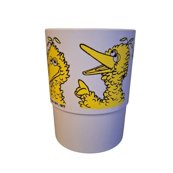 Big Bird Cup Vintage Plastic Muppets 1977 USA Made Kids Sesame Street Yellow - Picture 2 of 9